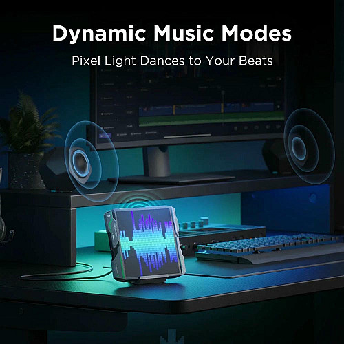 Піксельний екран Govee H8630 LED Gaming Pixel Light 32x32 Pixels, RGBIC, WI-FI/Bluetooth, сірий