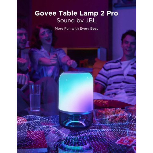 Настільний світильник розумний Govee Table Lamp 2 Pro x Sound by JBL, RGBICWW, WI-FI/Bluetooth, білий