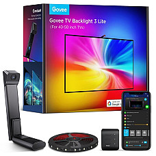 Набір адаптивного підсвічування Govee H6097 TV Backlight 3 Lite 40-50', RGBICW, WI-FI/Bluetooth, чорний