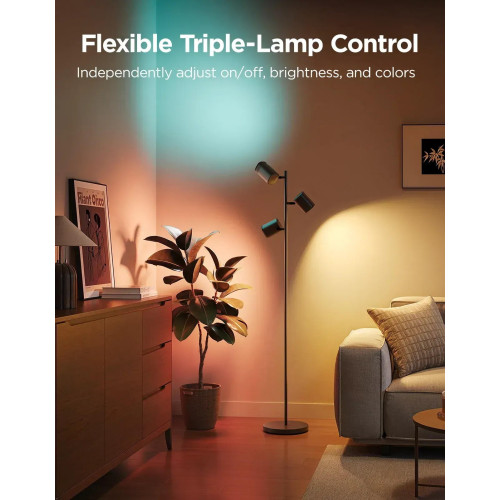 Торшер розумний Govee H60B2 Tree Floor Lamp, 1500Lm, RGBWWIC, WI-FI/Bluetooth, чорний