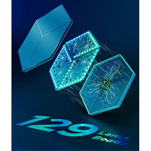 Набор настенных светильников Govee H606A Glide Hexagon Light, 7шт, RGBIC, WI-FI/Bluetooth, белый