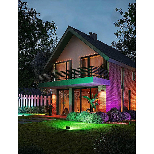 Набор настенных светильников Govee H8057 Outdoor FLood Lights, 4шт, RGBICWW, WI-FI/Bluetooth, черный