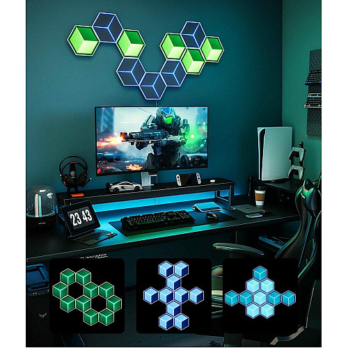 Набор настенных светильников Govee H606A Glide Hexagon Light, 7шт, RGBIC, WI-FI/Bluetooth, белый