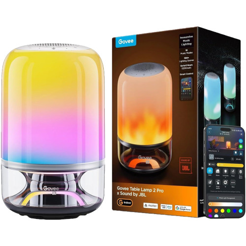 Настільний світильник розумний Govee Table Lamp 2 Pro x Sound by JBL, RGBICWW, WI-FI/Bluetooth, білий