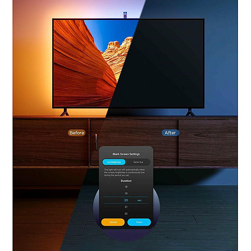 Набір адаптивного підсвічування Govee H6097 TV Backlight 3 Lite 40-50', RGBICW, WI-FI/Bluetooth, чорний
