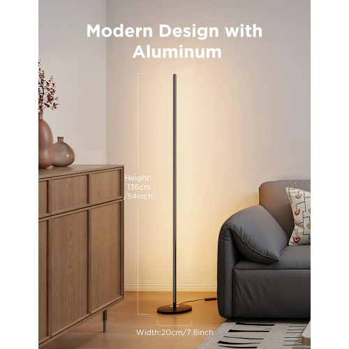 Торшер розумний Govee H8076 Govee Floor Lamp lite, 1000Lm, RGBWW+RGBIC+WW, WI-FI/Bluetooth, чорний