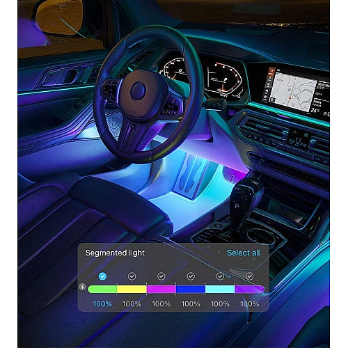 Набор разумной подсветки для автомобиля Govee H7090 Interior Car Lights, RGBIC, Bluetooth, черный