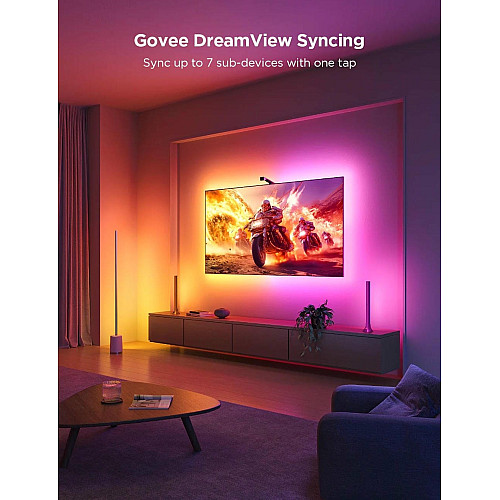 Набір адаптивного підсвічування Govee H6099 TV Backlight 3 Lite 55-65', RGBIC, WI-FI/Bluetooth, чорний