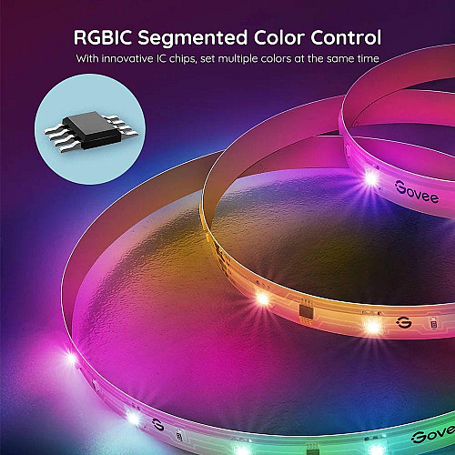 Лента светодиодная умная Govee H618C LED Strip Ligh, 10м, RGBIC, WI-FI/Bluetooth, белый