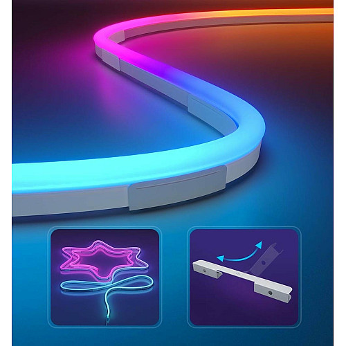 Стрічка світлодіодна розумна Govee H61D3 Neon Rope Light 2, 3м, RGBIC, WI-FI/Bluetooth, білий