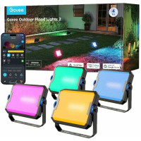 Набір настінних світильників Govee H8057 Outdoor FLood Lights, 4шт, RGBICWW, WI-FI/Bluetooth, чорний
