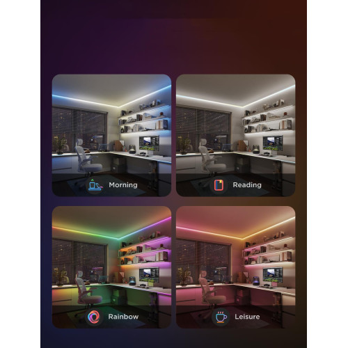 Стрічка світлодіодна розумна Govee H61E5 COB Strip Light Pro, 3м, RGBIC+W, WI-FI/Bluetooth, білий