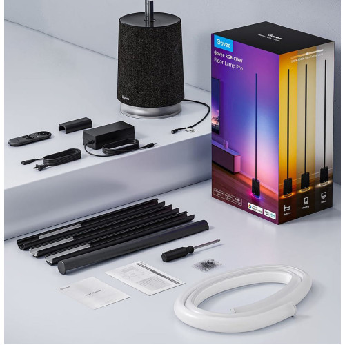Торшер розумний Govee H6079, 1500Lm, RGBICW, with speaker, WI-FI/Bluetooth, чорний