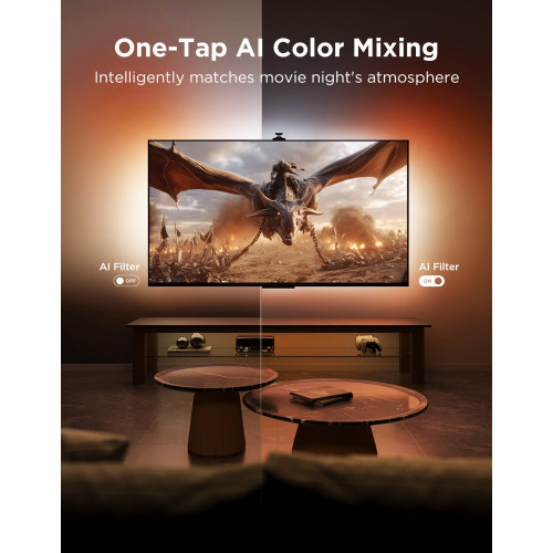 Набір адаптивного підсвічування Govee R2A80 Three-camera TV Backlight 55-65', RGBIC, WI-FI/Bluetooth, чорний
