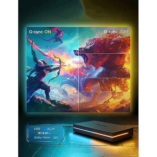 Набір адаптивного підсвічування Govee H8604 Govee AI Sync Box Kit 2 TV BackLight 55-65', RGBWIC, WI-FI/Bluetooth, чорний