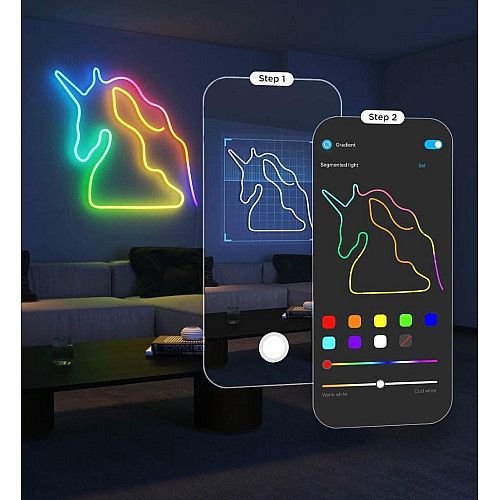 Лента светодиодная умная Govee H61D3 Neon Rope Light 2, 5м, RGBIC, WI-FI/Bluetooth, белый