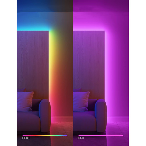 Стрічка світлодіодна розумна Govee H612C Strip Light S With Protective Coating, 10м, RGBICW, WI-FI/Bluetooth, білий