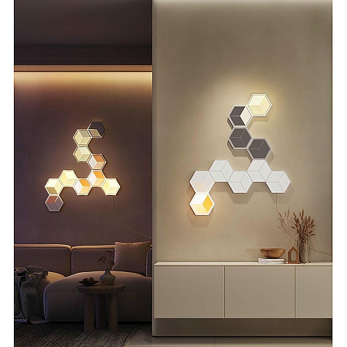 Настенный светильник Govee H106A Glide Hexagon Light Panels Ultra expansion pack, 1шт, RGBIC, WI-FI/Bluetooth, фиолетовый