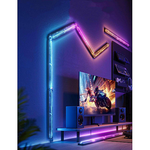 Набір настінних світильників Govee H6063 Gaming Wall light Evangelion, 4шт, RGBIC, WI-FI/Bluetooth, фіолетовий