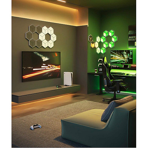 Набор настенных светильников Govee H606A Glide Hexagon Light, 7шт, RGBIC, WI-FI/Bluetooth, белый