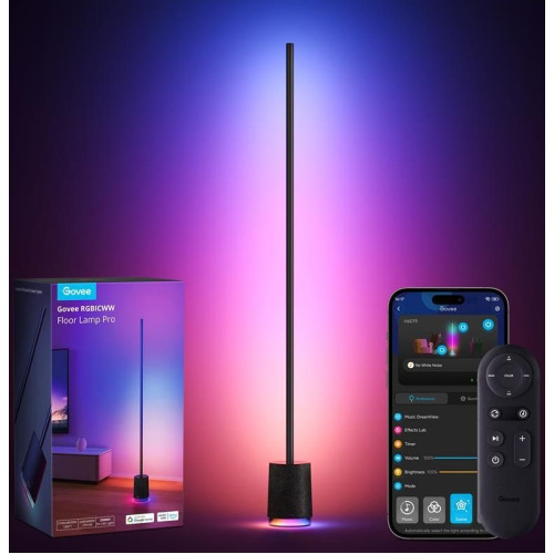 Торшер розумний Govee H6079, 1500Lm, RGBICW, with speaker, WI-FI/Bluetooth, чорний