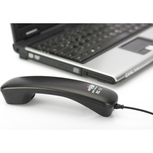 Телефонна слухавка DIGITUS USB A, кабель 1.8-1.9м