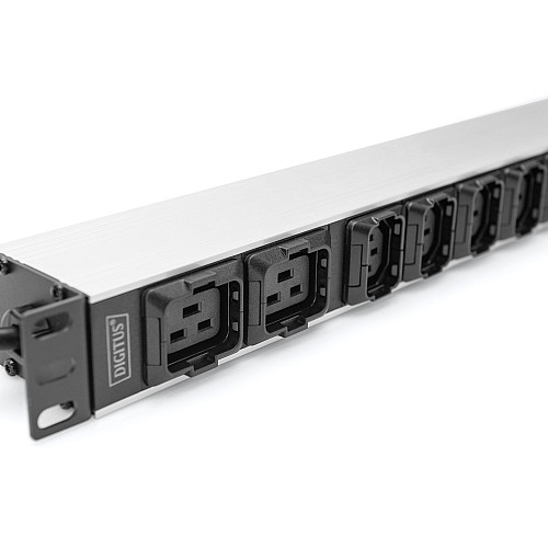 Пристрій розподілу електроживлення DIGITUS 1U, 8xC13, 2xC19, 16A, 250V, вилка C20