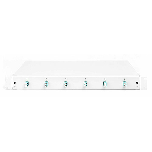 Оптична панель DIGITUS 19' 1U, 6xLC duplex, incl, Splice Cass, OM3 Color Pigtails, Adapter