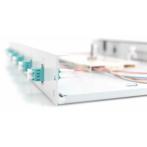 Оптична панель DIGITUS 19' 1U, 6xLC duplex, incl, Splice Cass, OM3 Color Pigtails, Adapter