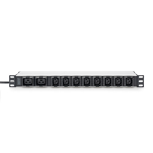Пристрій розподілу електроживлення DIGITUS 1U, 8xC13, 2xC19, 16A, 250V, вилка C20