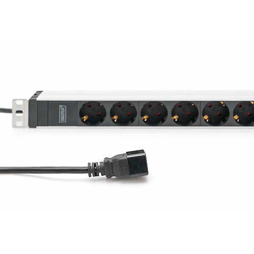 Устройство распределения электропитания DIGITUS 1U, 8xSchuko, 16A, 250V, вилка C20