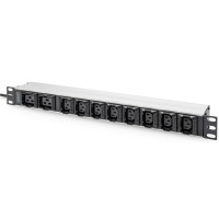 Пристрій розподілу електроживлення DIGITUS 1U, 8xC13, 2xC19, 16A, 250V, вилка C20