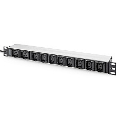 Пристрій розподілу електроживлення DIGITUS 1U, 8xC13, 2xC19, 16A, 250V, вилка C20