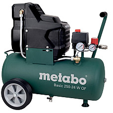 Компресор повітряний Metabo Basic 250-24 W OF безолійний, 1500Вт, 24л, 120л/хв, 8бар