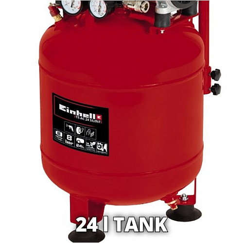 Компресор повітряний Einhell TE-AC 24 Silent, 750Вт, 24л, 135л/хв, 8бар