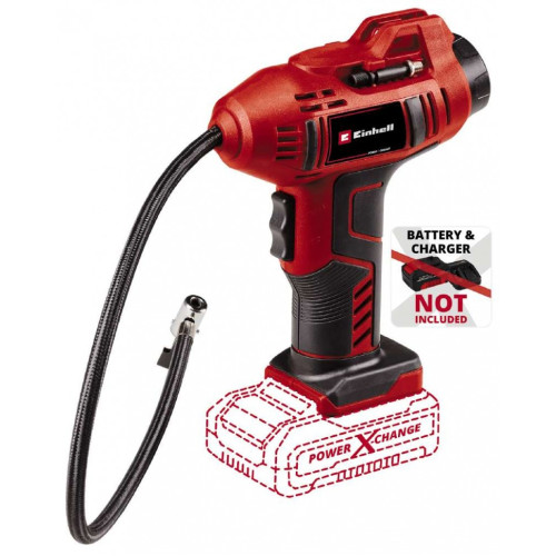Компресор повітряний ручний Einhell CE-CC 18 Li - Solo, акумуляторний 18В PXC, до 12л/хв, 11бар, 0.76кг без АКБ та ЗП