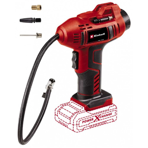 Компресор повітряний ручний Einhell CE-CC 18 Li - Solo, акумуляторний 18В PXC, до 12л/хв, 11бар, 0.76кг без АКБ та ЗП