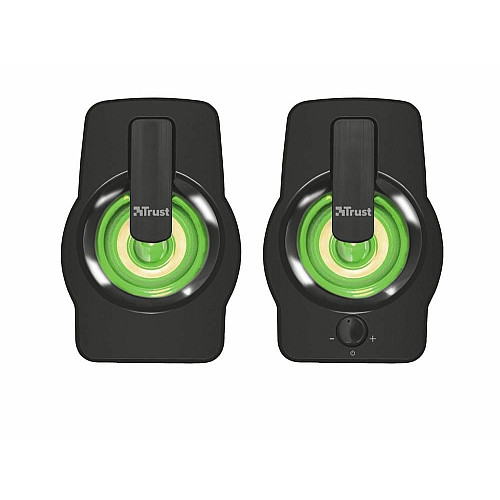 Акустическая система Trust Gemi 2.0, USB/AUX, RGB, черный