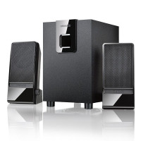 Акустическая система MICROLAB M-100 2.1, 10W, mini-jack, черный