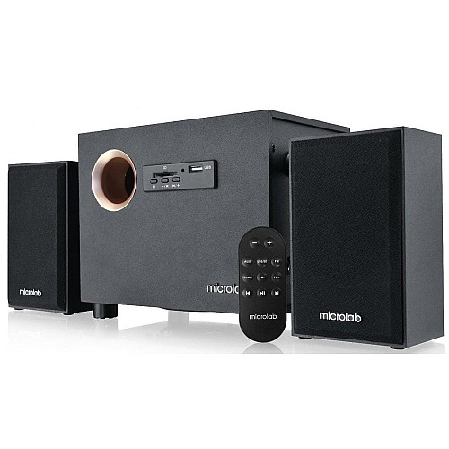 Акустична система MICROLAB M-105R 2.1, 10W, mini-jack, пк, чорний