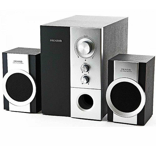 Акустическая система MICROLAB M-590 2.1, 14W, mini-jack, черный