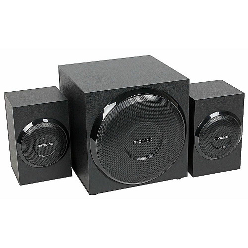 Акустична система MICROLAB M-110 2.1, 10W, mini-jack, чорний