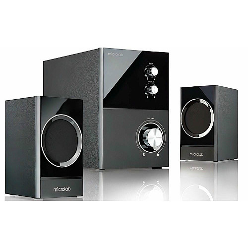 Акустическая система MICROLAB M-223 2.1, 17W, mini-jack, черный
