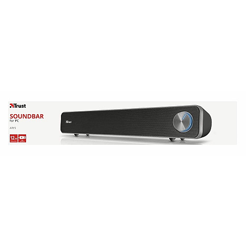 Акустична система Trust Arys Саундбар, USB/AUX, чорний