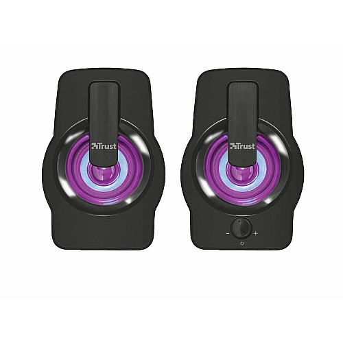 Акустическая система Trust Gemi 2.0, USB/AUX, RGB, черный
