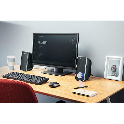Акустическая система Trust Arys 2.0, 14Вт, USB/AUX, черный