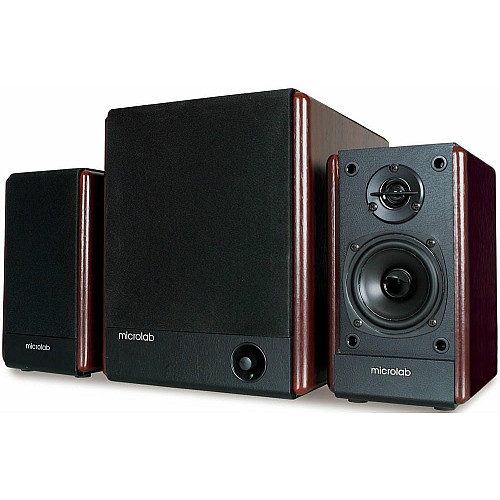 Акустична система MICROLAB FC-330 2.1, 56W, mini-jack, дерево