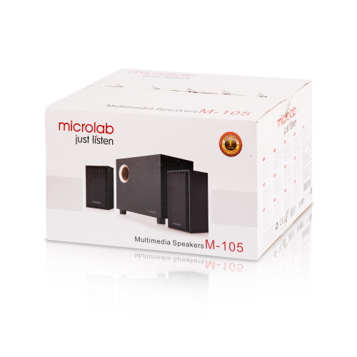 Акустична система MICROLAB M-105 2.1, 10W, mini-jack, чорний