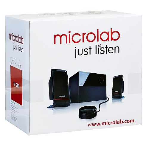 Акустична система MICROLAB M-200 2.1, 40W, mini-jack, чорний