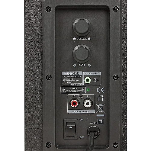 Акустична система MICROLAB M-110 2.1, 10W, mini-jack, чорний